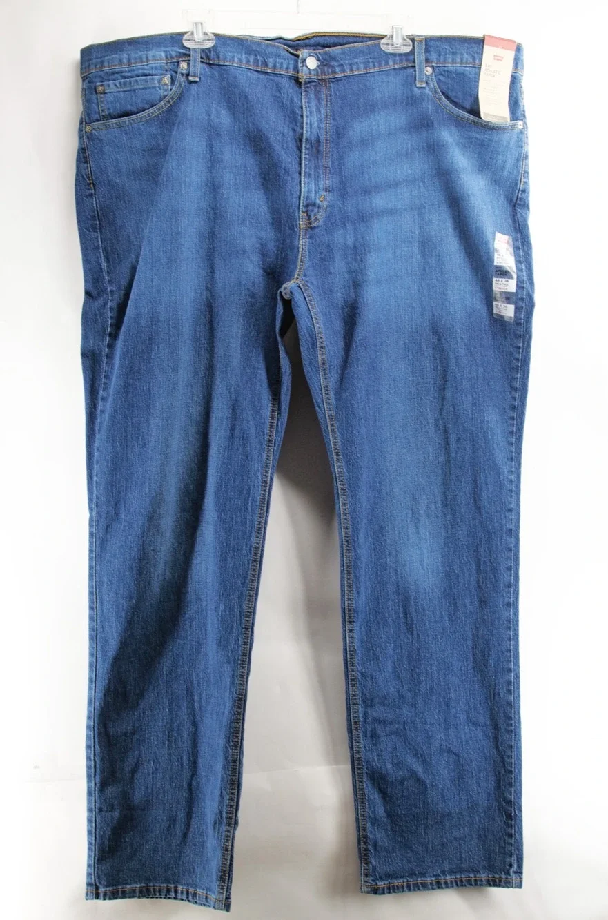 NWT Levis 541 Athletic Taper Jeans Mens 48x36 Big & Tall Blue Stretch Eco Ease
